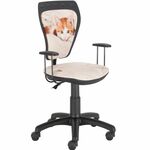 Ministyle kancelarijska stolica 55x55x97 cm crna / mačka