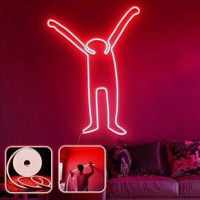 OPVIQ Zidna LED dekoracija Partying XL Red