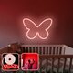 OPVIQ Zidna LED dekoracija Butterfly Medium Red