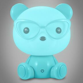 Stona lampa Teddy Bear Eyeglass LED plava