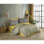 Alanza - Yellow YellowGrey Poplin Double Quilt Cover Set