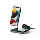 SATECHI Aluminium 3-in-1 Magnetic Wireless Charging Stand (iPhone 12/13, Apple Watch, AirPods Pro, USB-C cable included) - Black