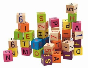 Woody Drvene kocke sa brojevima i slovima 90644