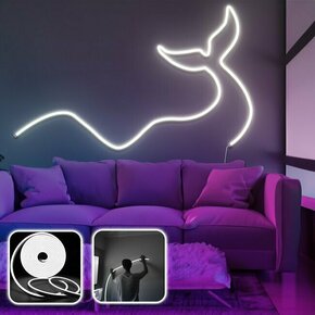 OPVIQ Zidna LED dekoracija Wave and Tail Large White