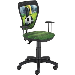 Ministyle kancelarijska stolica 55x55x97 cm crna / fudbal lopta