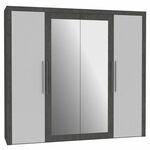 Ormar Julietta 4 vrata/2x ogledalo 230x54,2x210,5 cm beton
