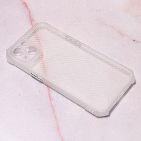 Torbica Carbon Crystal za iPhone 13 6.1 bela