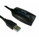 E-GREEN Kabl sa pojačivačem 3.0 USB A (M) - USB A (F) 5m crni