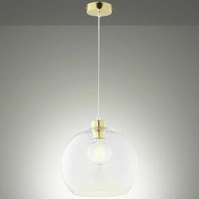 Viseća lampa Cubus 1 zlatna prozirno staklo