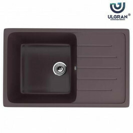 ULGRAN Granitna sudopera usadna kvadratnaU-400-345 čokolada