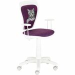 Ministyle kancelarijska stolica 55x55x97 cm bela / mačka 1