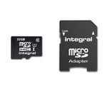 Memorijska kartica Integral Micro SD (INMSDH32G10-40U1) 32GB class 10+adapter