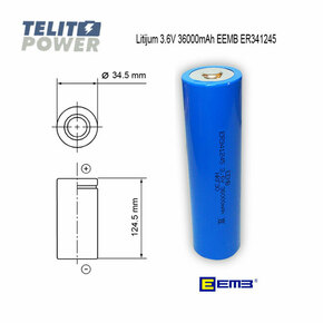 Baterija Litijum DD 3.6V 36000mAh &nbsp;ER341245 &nbsp;EEMB Za više podataka