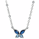 J&amp;B Jewellery 925 Srebrna ogrlica Q5-Blue