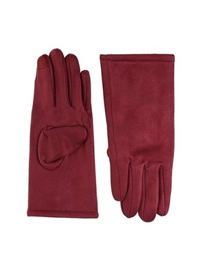 Factory Claret Red Women's Gloves B-161