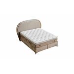 Violet boxspring krevet sa prostorom za odlaganje 136x210x133/68cm