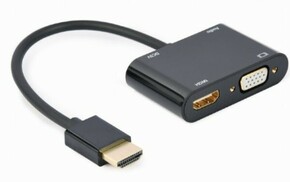A HDMIM HDMIFVGAF 01 Gembird HDMI male to HDMI female VGA female audio adapter cable black