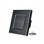Wifi prekidač SLW, aluminijumski panel - 3 tastera crna P0053