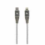 CC-USB2B-CM8PM-1.5M Gembird Premium cotton braided USB Type-C to 8-pins charging &amp; data cable, 1.5m