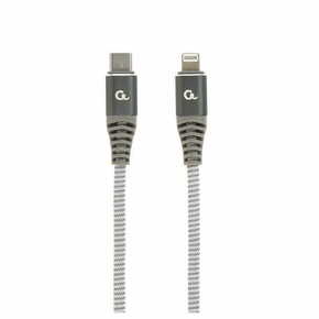 CC-USB2B-CM8PM-1.5M Gembird Premium cotton braided USB Type-C to 8-pins charging &amp; data cable