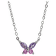 J&amp;B Jewellery 925 Srebrna ogrlica Q5-Purple