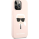 Torbica Karl Lagerfeld Hc Silicone Karl Head za iPhone 13 Pro 6.1 svetlo roze (KLHCP13LSLKHLP)