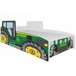 Dečji krevet Traktor 144x78x58 cm zeleni/motiv traktora