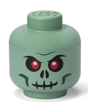 LEGO glava za odlaganje (mala): Zeleni skeleton