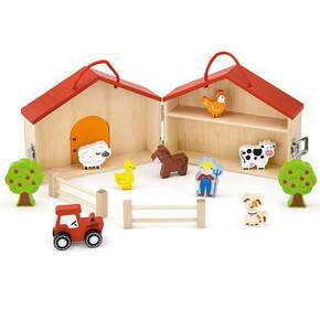 Viga drvena kućica farma sa figurama