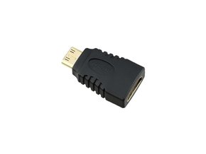 Fast Asia adapter Mini HDMI (M) - HDMI (F) crni