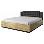 Sigma 32 krevet bez podnice 186x205x90 cm natur (artisan hrast)/crni