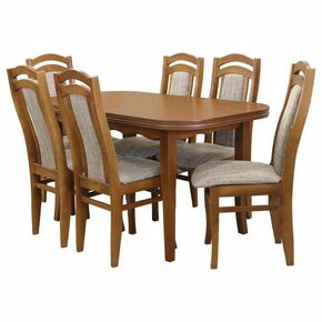 Set sto i stolice Pawel 1 + 6 ST667 rustični