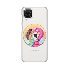 Torbica Silikonska Print Skin za Samsung A125F Galaxy A12 Flamingo Kiss