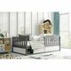 Drveni dečiji krevet Smart sa kliznom fiokom - 160x80 cm - grafit