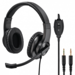 Hama HS-P300 slušalice, 3.5 mm, crna, mikrofon