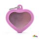 MyFamily Hushtag Privezak Za Graviranje Aluminijum Pink Srce Gumirano