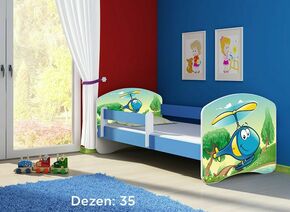 Deciji krevet ACMA II 160x80 + dusek 6 cm BLUE35