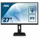 AOC Q27P1 monitor, IPS, 27", 16:9, 1920x1080, 60Hz, pivot, HDMI, DVI, Display port, VGA (D-Sub), USB