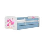 Babydreams krevet sa podnicom i dušekom 90x184x61 cm plavi/print vile