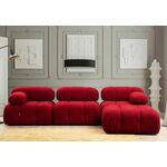 Atelier del Sofa Ugaona garnitura Bubble Corner ( L1 O1 1R Puf) Red