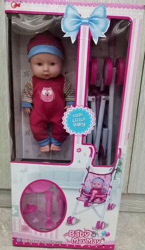 Merx - Lutka beba 24cm sa kolicima za bebu
