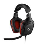 Logitech G332 gaming slušalice, 3.5 mm/bežične, crna/crno-crvena, 107dB/mW, mikrofon