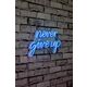 Never Give Up - Blue Blue Decorative Plastic Led Lighting