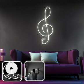 OPVIQ Zidna LED dekoracija Music Medium White
