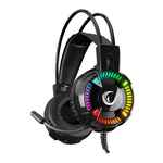Rampage Styles RGB gaming slušalice, USB, crna, 108dB/mW, mikrofon