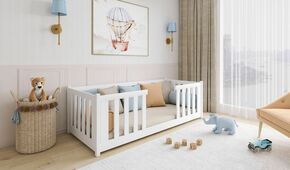 Drveni dečiji krevet Fero - beli - 160*80 cm
