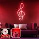 Music - Medium - Red Red Decorative Wall Led Lighting