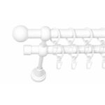 Garnišna Promo Kugel dvostruka 240 cm, bela, prečnik 19 mm