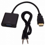 Fast Asia dapter-konverter HDMI na VGA + Audio kabl 3.5mm (m/ž-ž) (Crni)