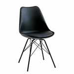 Bez brenda Trpezarijska stolica veštačka koža KLAR crna